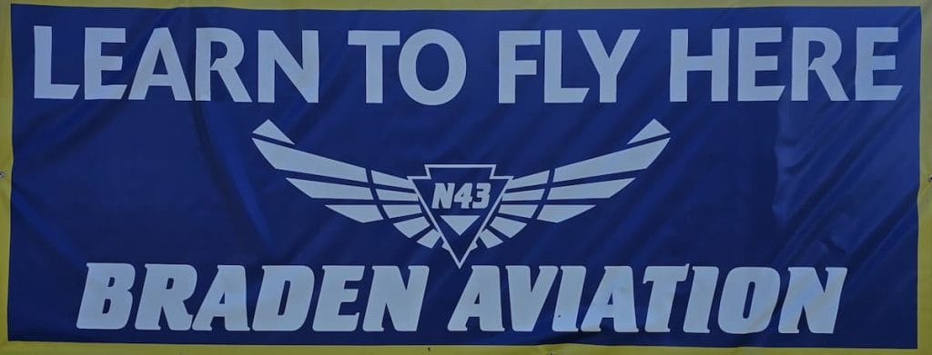 Braden Airpark entrance banner in Forks Township PA - Angst Cleaning service area