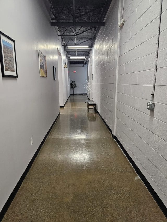 Professional commercial hallway cleaning and floor maintenance by Angst Cleaning Lehigh Valley PA