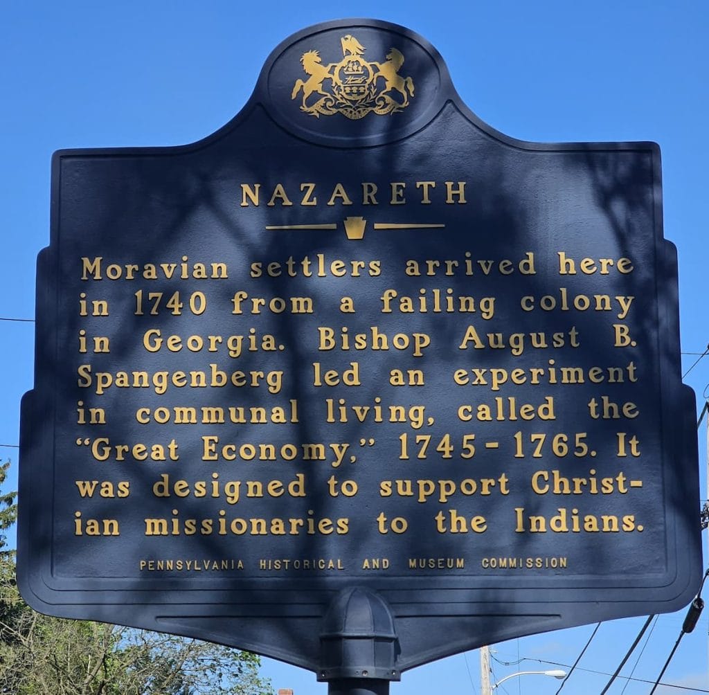 Nazareth PA historical marker — Angst Cleaning serves businesses in Nazareth Pennsylvania