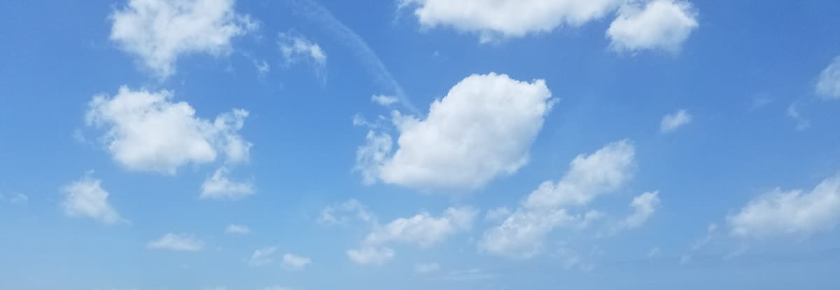 Clean blue sky representing VOC-free green cleaning and healthy indoor air quality Lehigh Valley PA