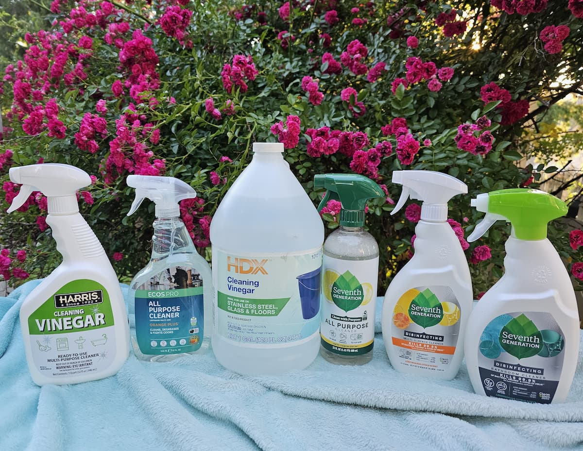 Green cleaning products used by Angst Cleaning Lehigh Valley PA including ECOS Pro Seventh Generation and Harris Vinegar