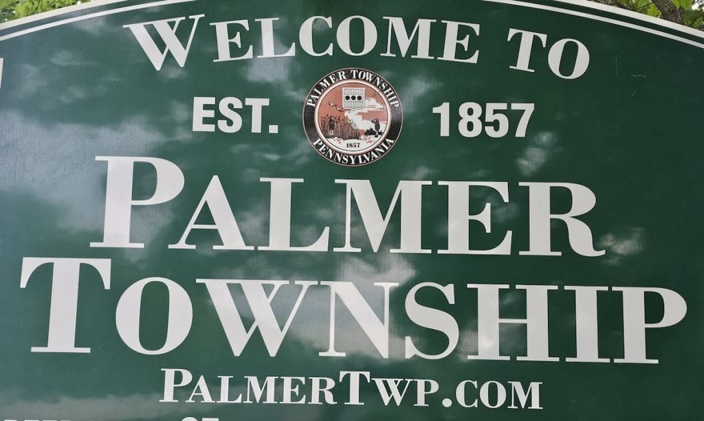 Welcome to Palmer Township Pennsylvania sign — Angst Cleaning commercial cleaning services